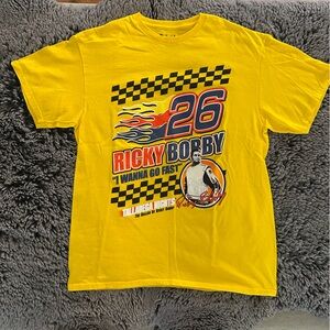 Talladega Nights “Ricky Bobby”Yellow Graphic Tee